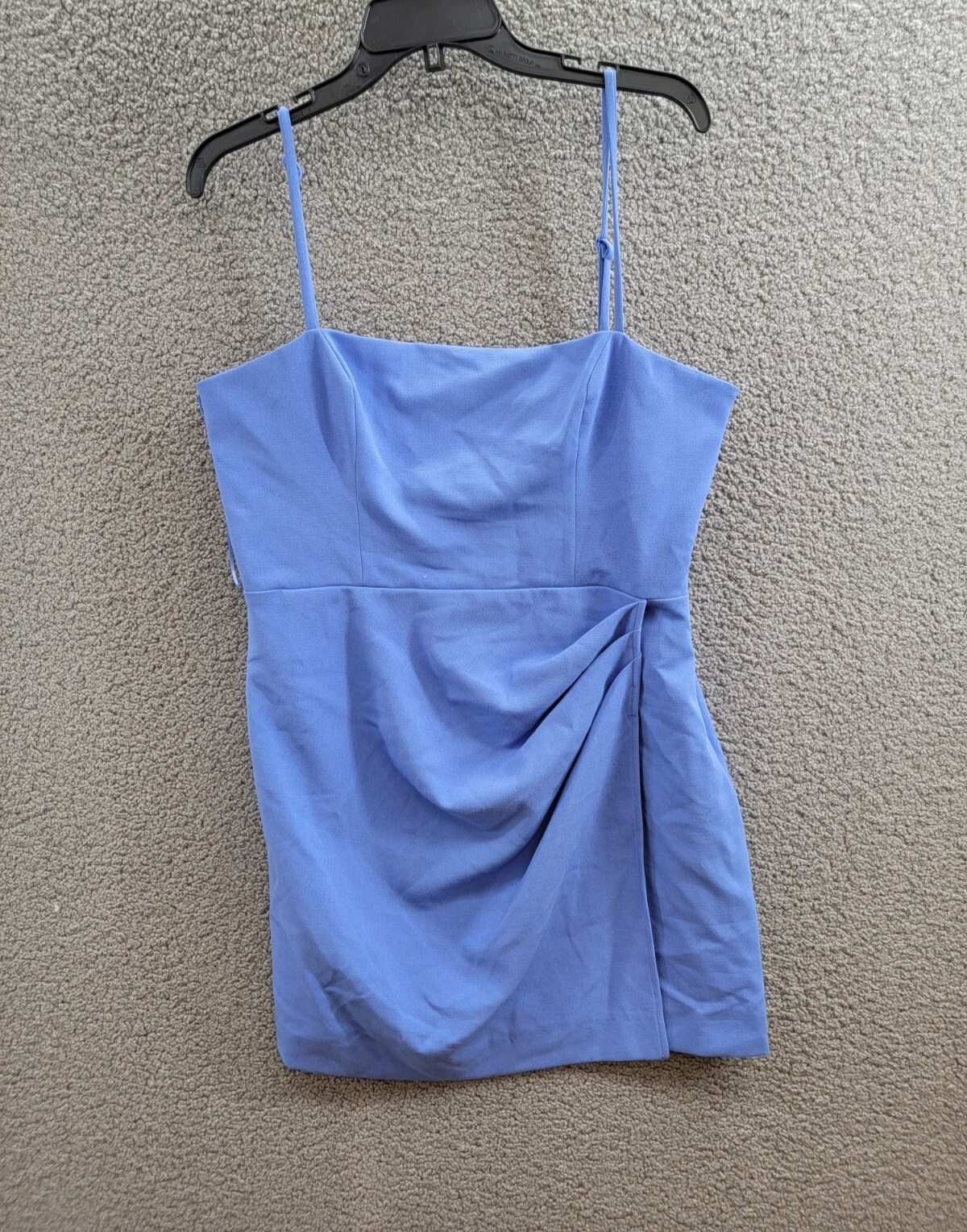 FRENCH CONNECTION Whisper Straight Mini Dress Women's 12 Baja Blue Zip Closure - Picture 2 of 13