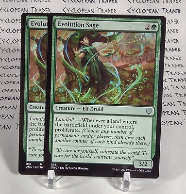 EVOLUTION SAGE mtg OFFCENTER Error Commander Phyrexia 1 Unc Miscut