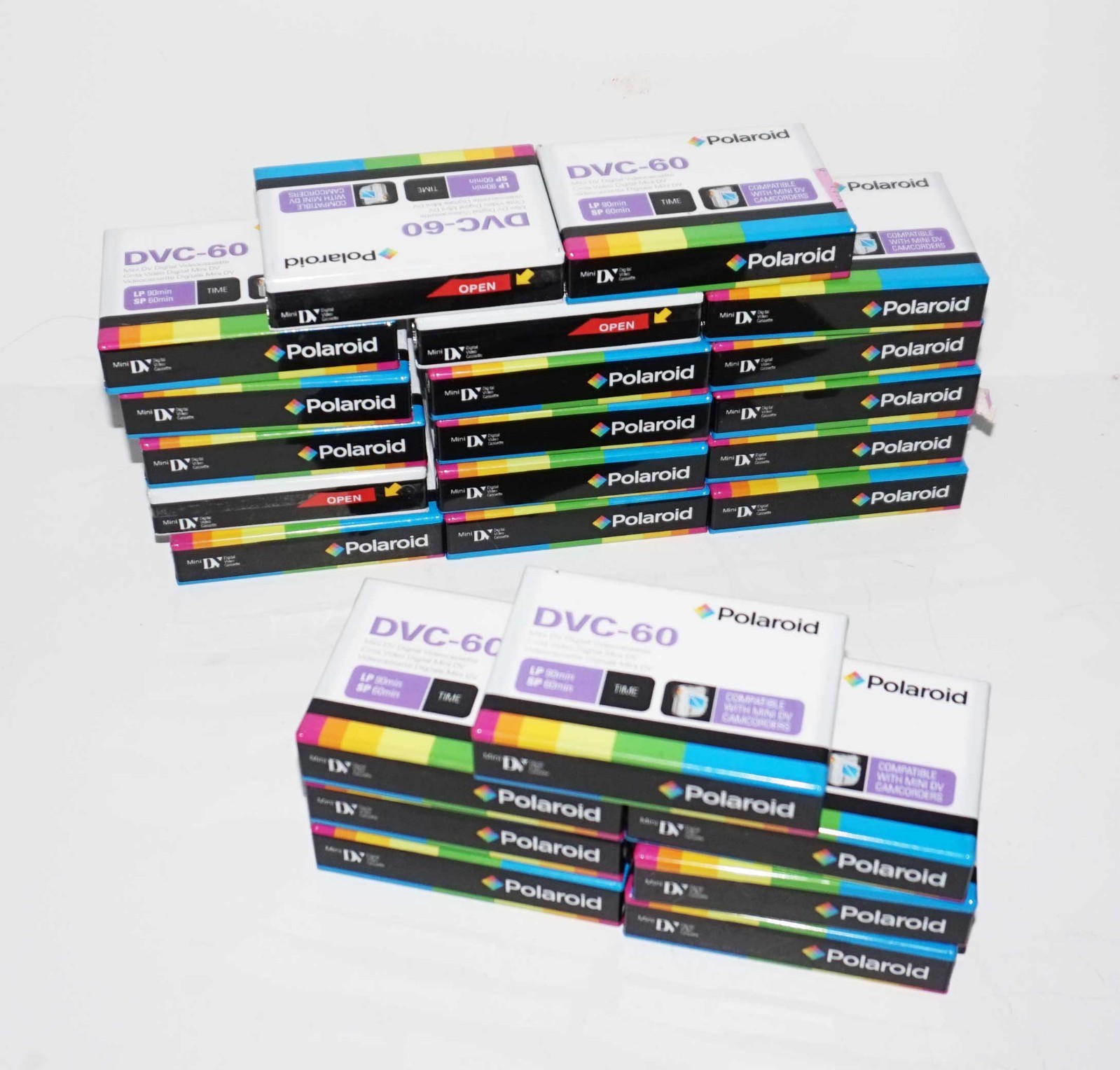 DVC-60 Polaroid Tapes Lot of 24 Sealed Mini DV FREE SHIPPING NEW