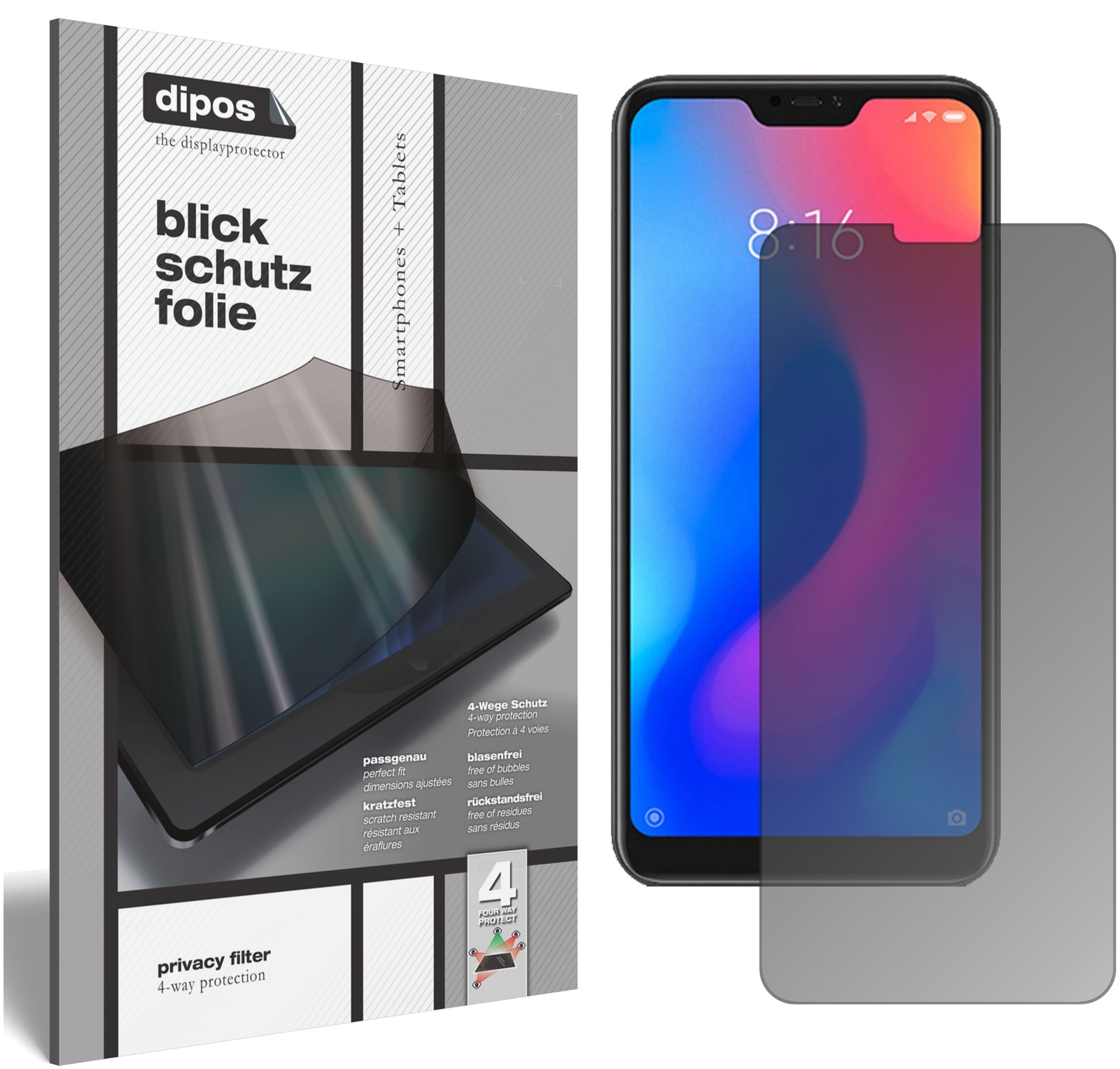 dipos I 6X Pellicola Protettiva Compatibile con Xiaomi Redmi 9i Sport