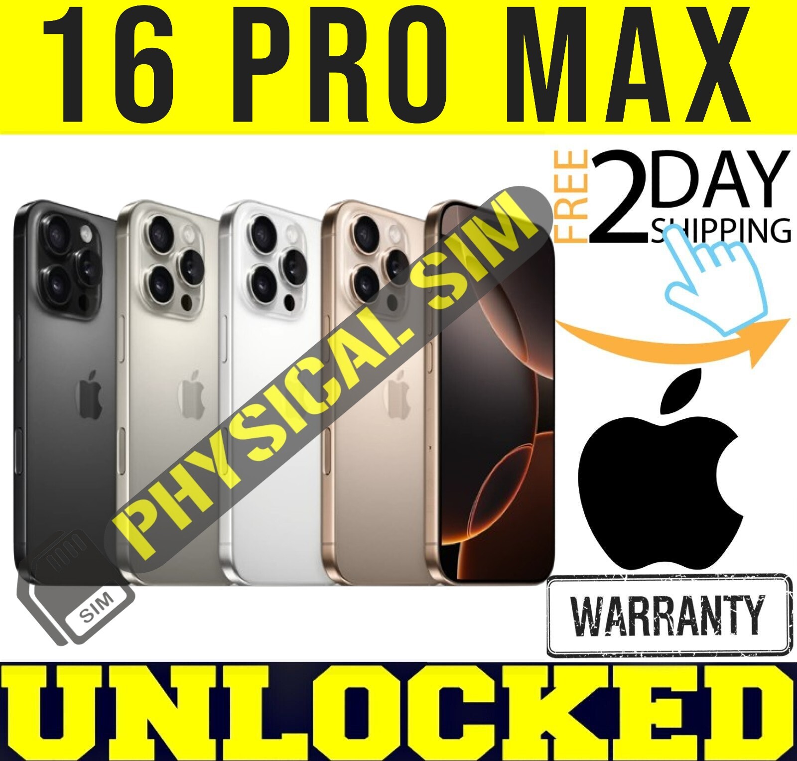 APPLE IPHONE 16 PRO MAX 256GB (FACTORY UNLOCKED)✓PHYSICAL