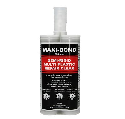 Maxi-Bond Semi-Rigid Multi-Plastic Repair Clear - 200ml
