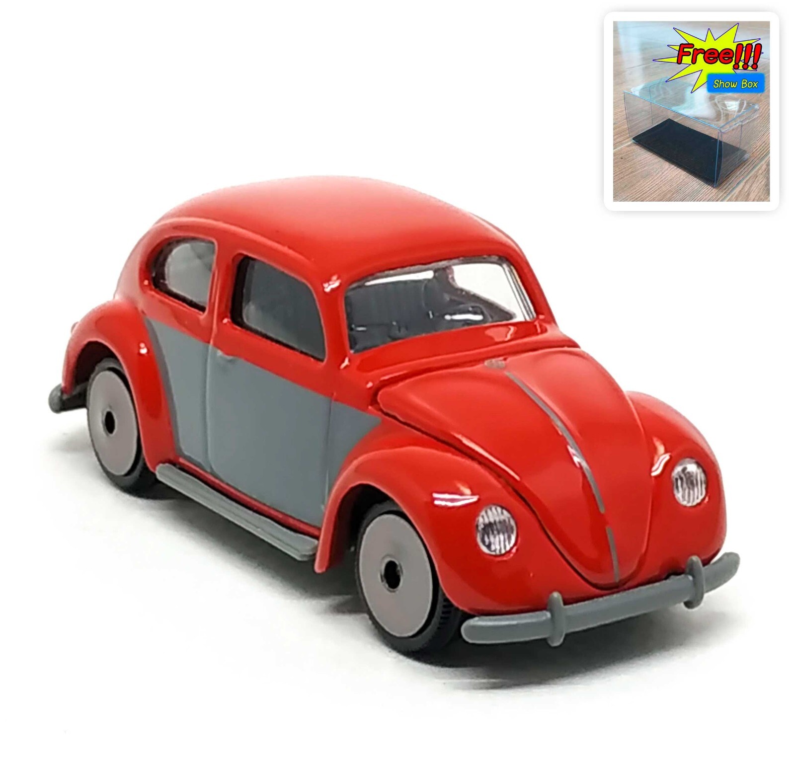 Majorette Volkswagen Beetle Vintage Red / Gray 1/64 (3