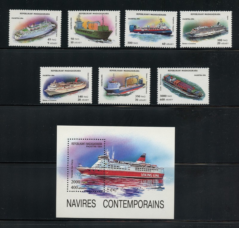 M771 Malgache 1994 ExpÃ©DiÃ© Transport Ensemble & Feuille Mnh