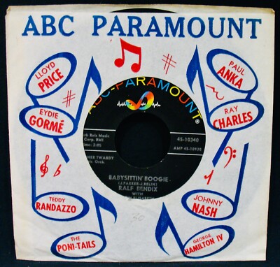 RALF BENDIX~Babysittin' Boogie   N Mint Rockabilly 45~ABC PARAMOUNT #10340