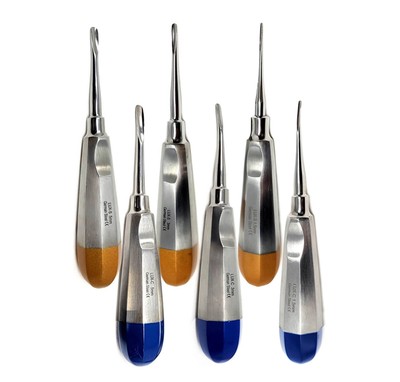 6x German STR & CRV Dental Surgery Extraction Luxating Elevators 1.5mm, 3mm, 5mm