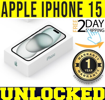 APPLE IPHONE 15  - 256GB BLACK (FACTORY UNLOCKED)  NEVER ACTIVATED   SEALED 