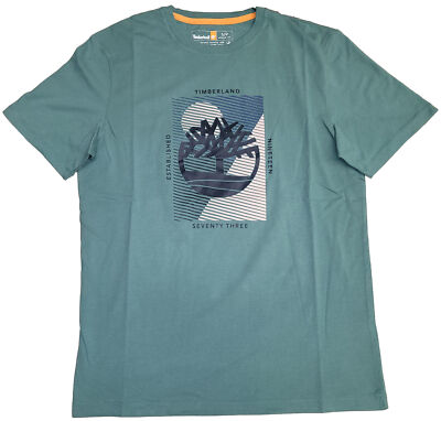 

Мужская зеленая футболка с графическим принтом Timberland SS SS, Green/blue