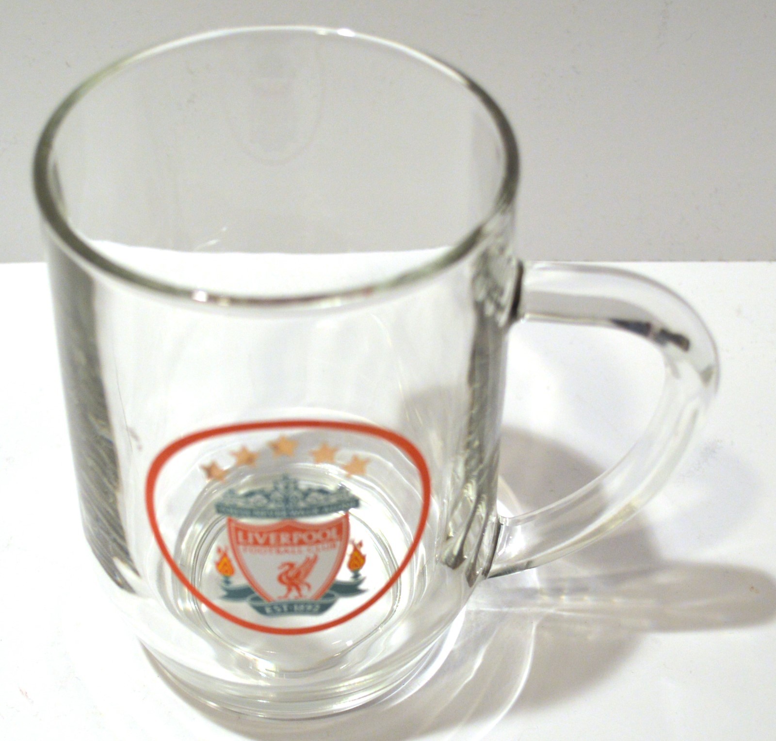 Liverpool Football Club LFC Glass Tankard with multicoloured logo Made by Arc