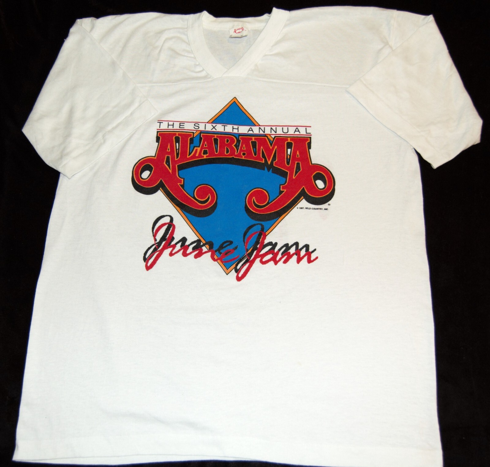 Vintage Alabama Shirt Concert Band Tee 1980s T Shirt 1987