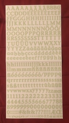 Creative Memories LARGE ABC/123 CLASSY Stickers BUBBLEGUM pink or PISTACHIO