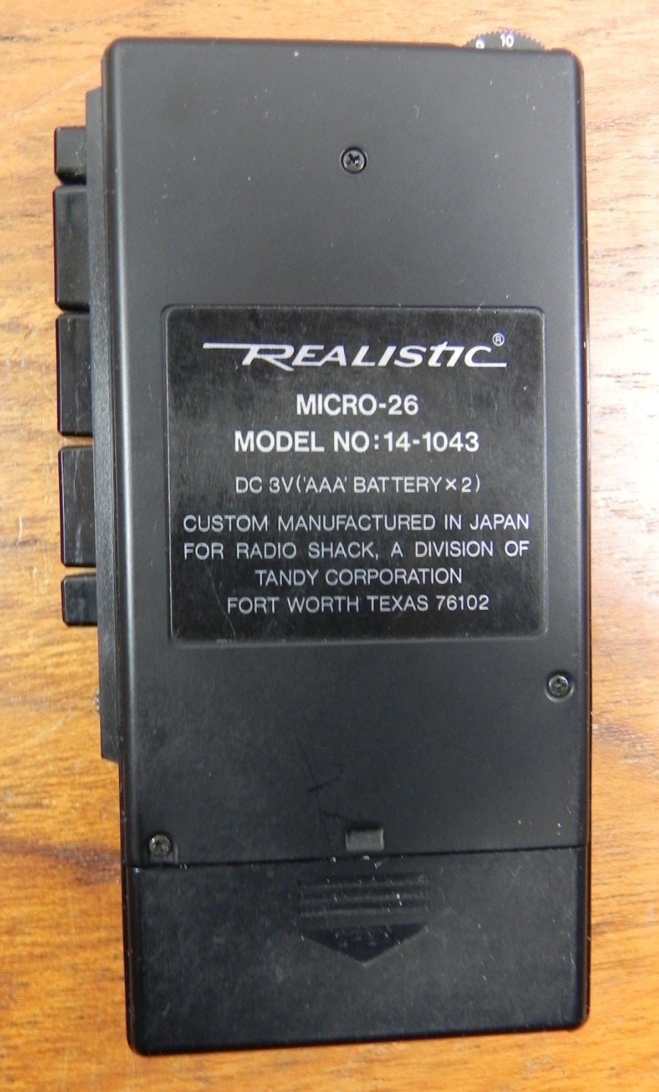 Realistic Micro-26 Voice Actuated MicroCassette Recorder 14-1043 W/Box& Earpiece