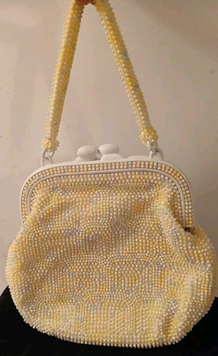 Marchioness Beaded Purse Macy & Co.New York 1960's Pink Blue