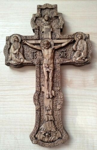   Wooden cross Crucifix Jesus Christ carved wooden cross wall cross wood