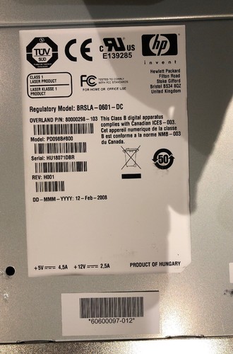 Overland LTO4 FC 60600097-102 80000298-103 NEO 4000 2000 Tape Library PD098B#800