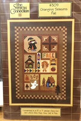 The Stitch Connection Machine Embroidery Changing Seasons Fall 309 Quilt CD New