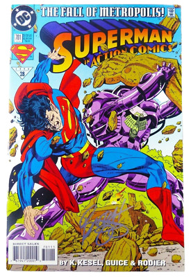 DC SUPERMAN ACTION COMICS (1994) #701 SIGNED by Jackson BUTCH GUICE W/COA NM-