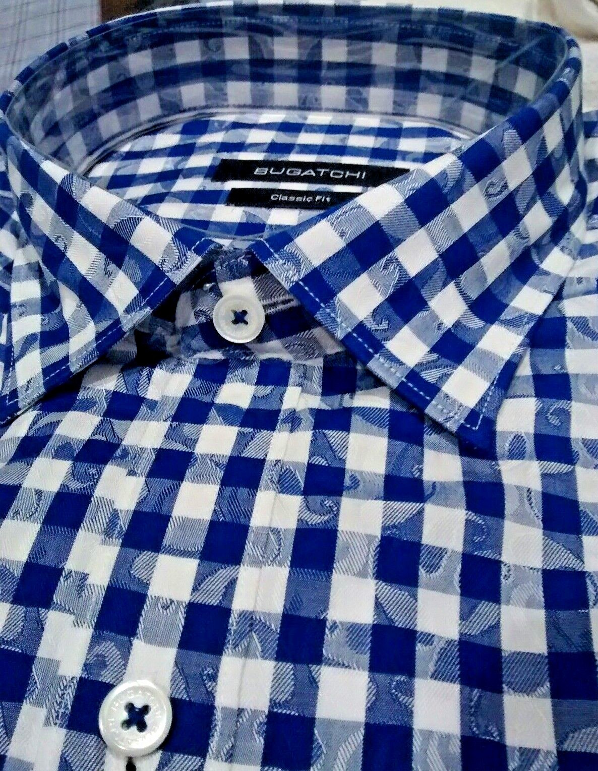NWT Bugatchi men's M long sleeve button down shirt Tonal