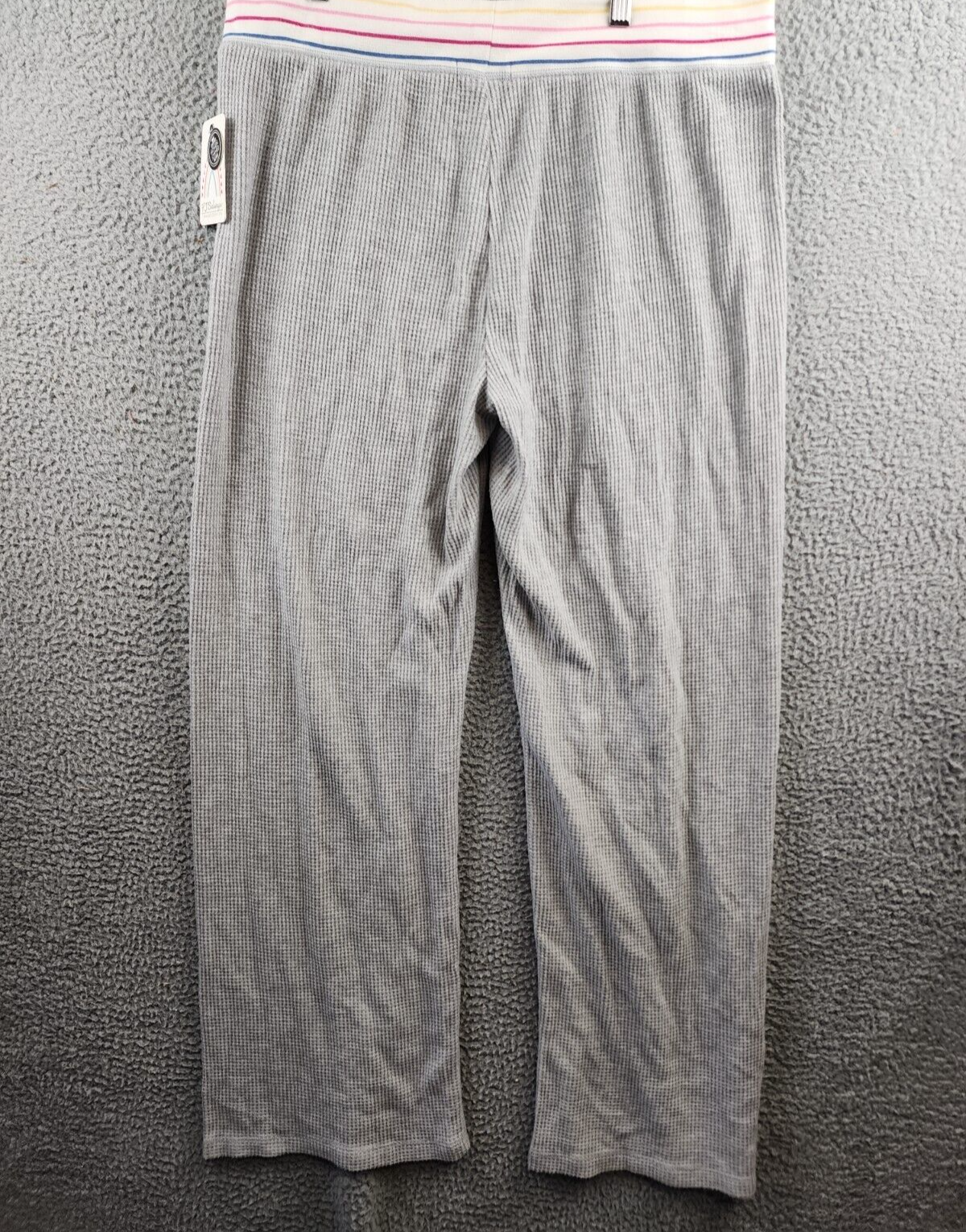 PJ Salvage Cute As A Button Pants Women's XL Gray Heather Waffle Knit Pull On - Picture 12 of 14