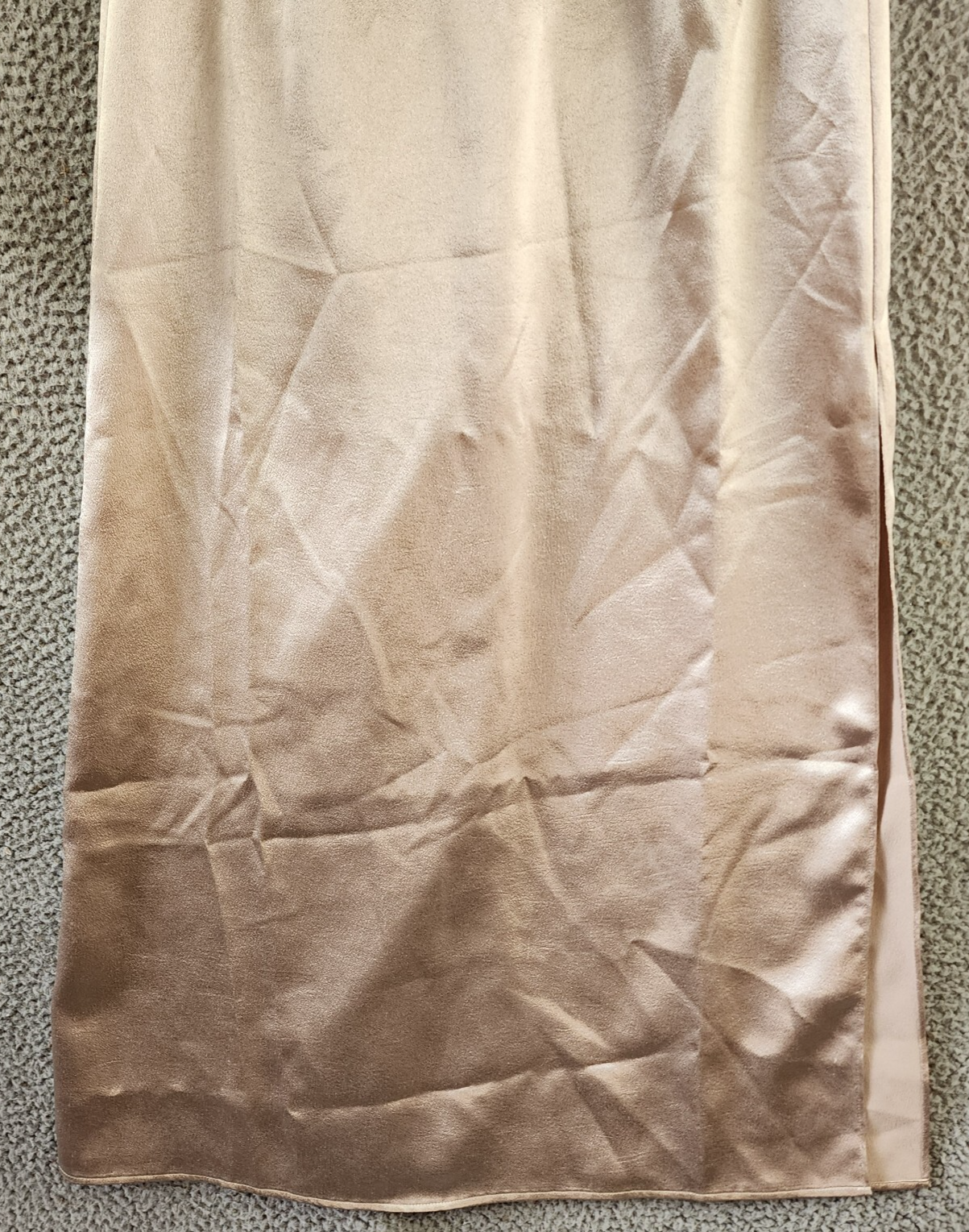 REISS Lottie Metallic Maxi Dress Women's 6 Silver Scoop Neck Back Button Closure - Picture 3 of 15