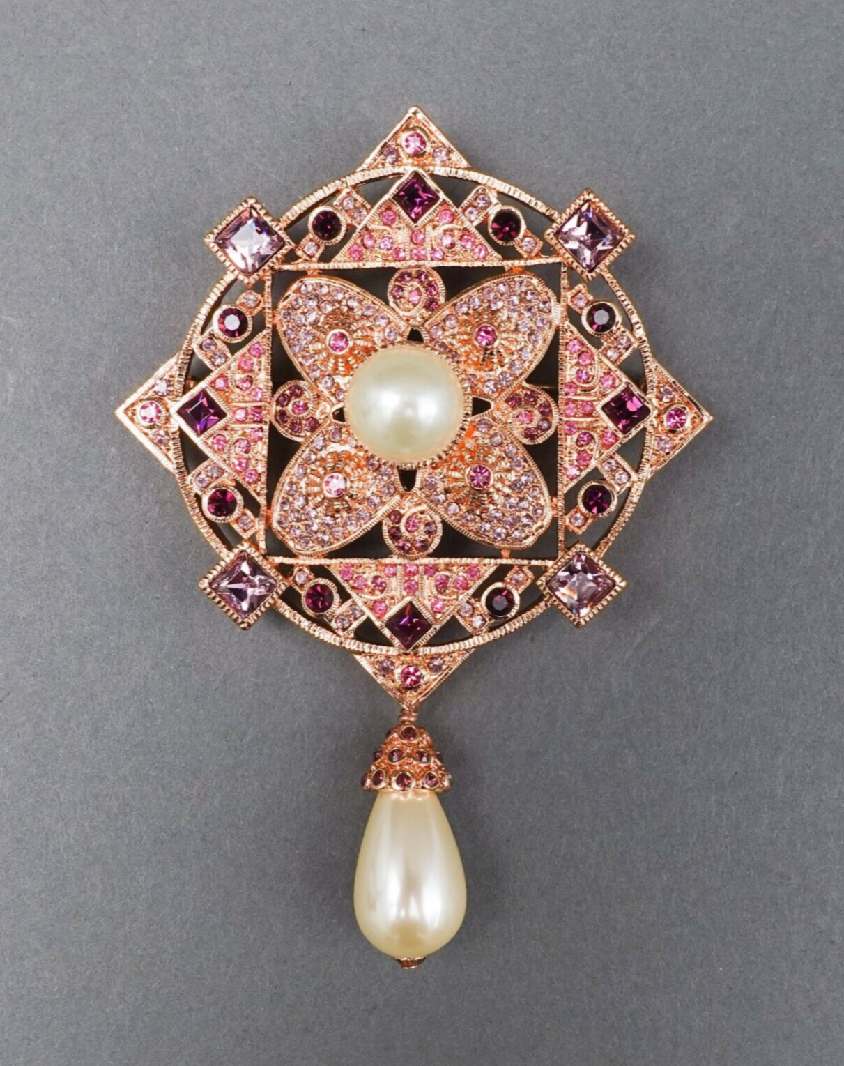 アクセサリー yae 3set vintage like brooch Joan Boyce Couture JB Signed Vintage Jeweled Pearl Cross