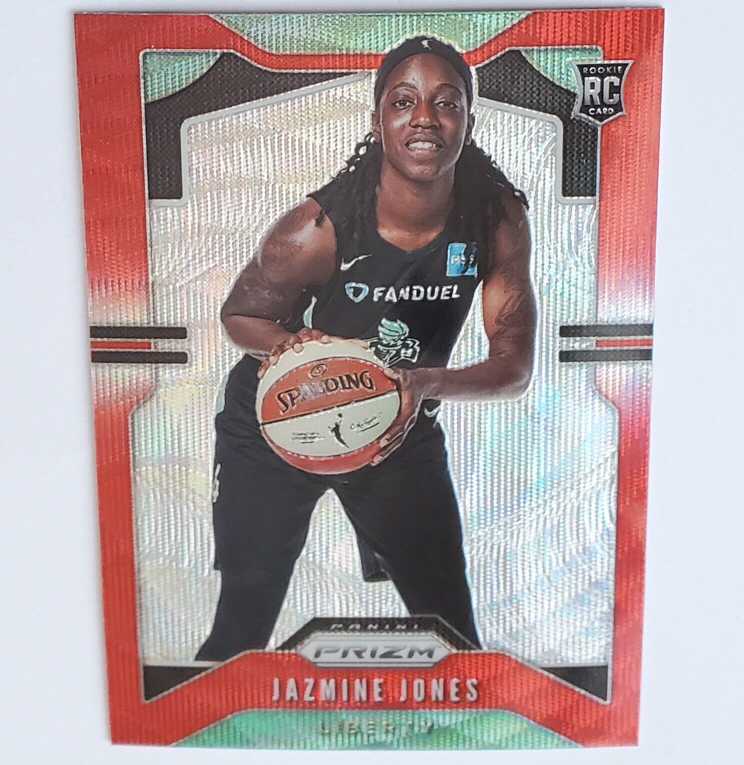 JAZMINE JONES 2020 Panini WNBA Basketball Rookie Card #100 RC RUBY WAVE PRIZM. rookie card picture