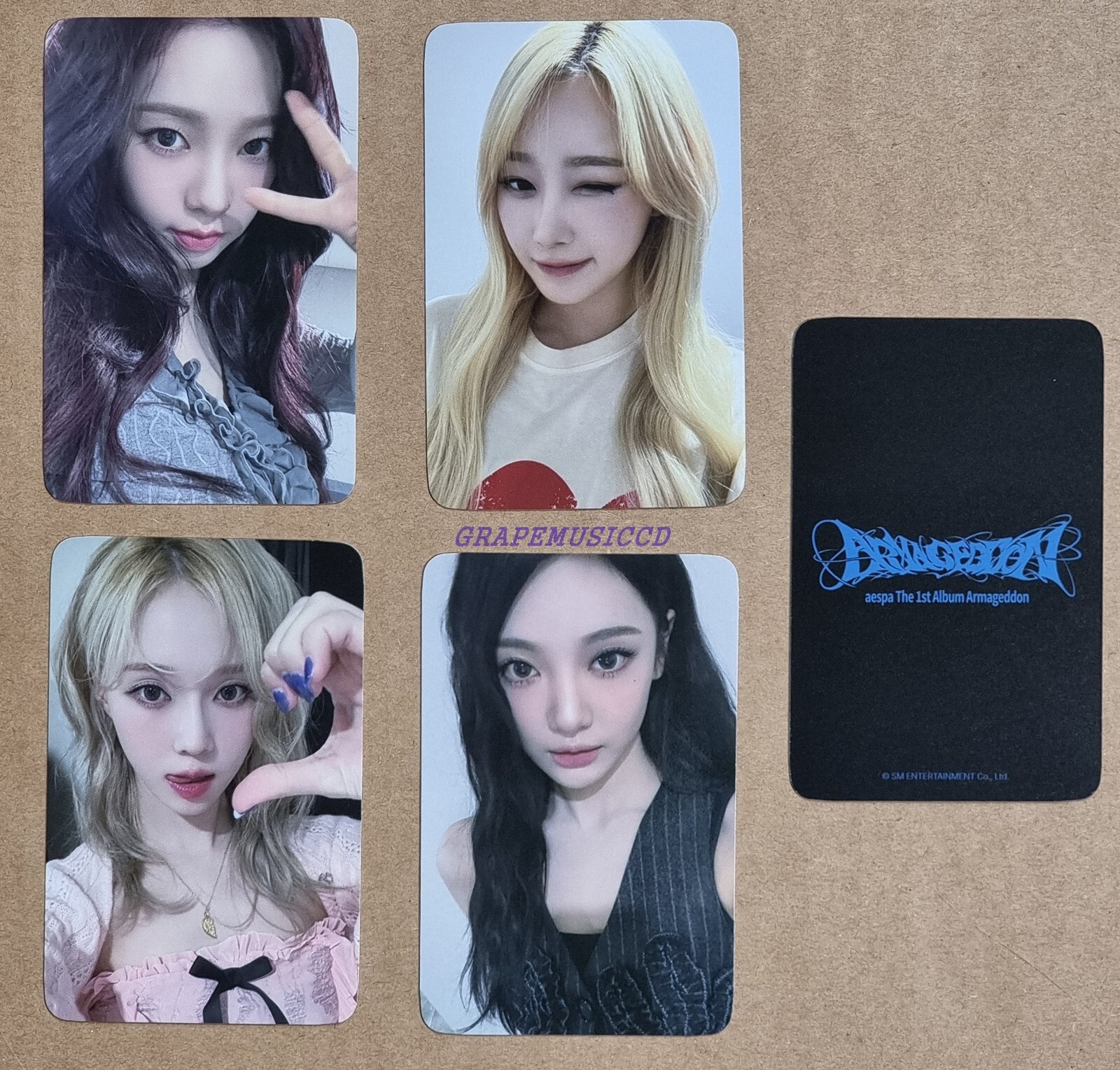 aespa AESPA 1ST ALBUM Armageddon EVERLINE EVENT PHOTO CARD aespa AESPA 1ST ALBUM Armageddon EVERLINE EVENT PHOTO CARD