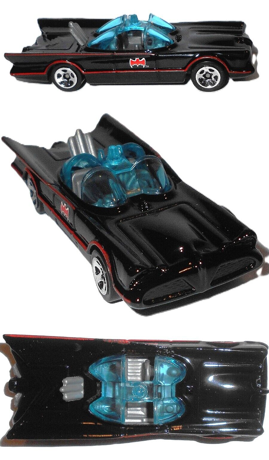 Batman BATMOBILE 1966 tv show 2011 hot wheels 1:64 scale 3