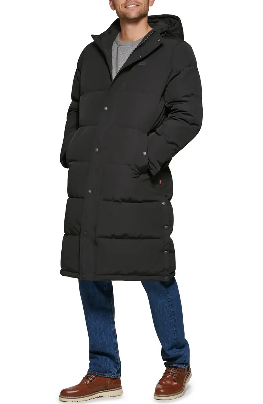 Levi's Men's Puffer Long Winter Coat - Picture 2 of 3