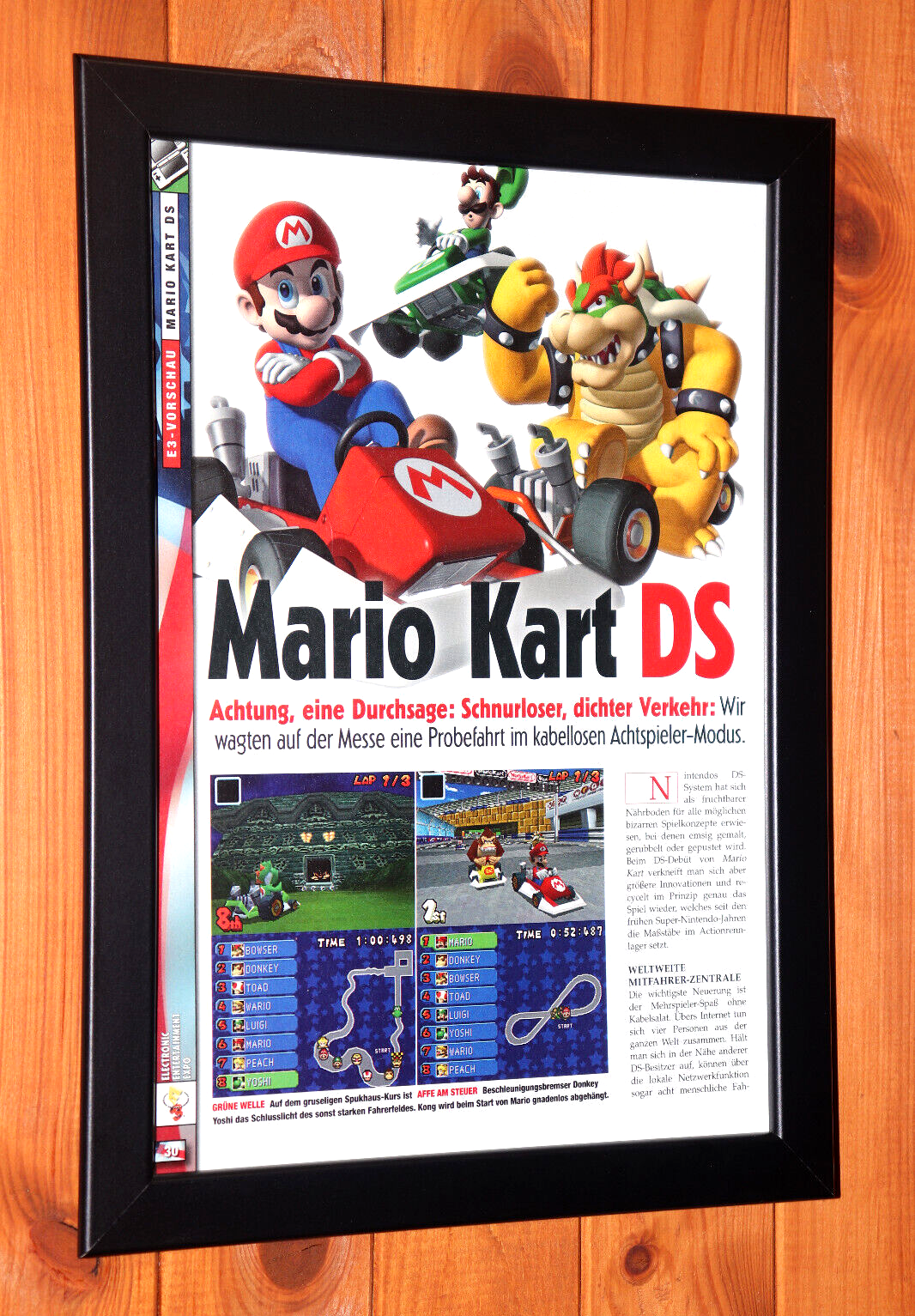 【超希少】マリオカートDS 販促ポスターB2 Mario Kart DS Nintendo DS Old Promo Rare Small Poster / Ad