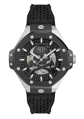 Pre-owned Philipp Plein Black Mens Analogue Watch Plein $keleton Royal Pwpfa0824