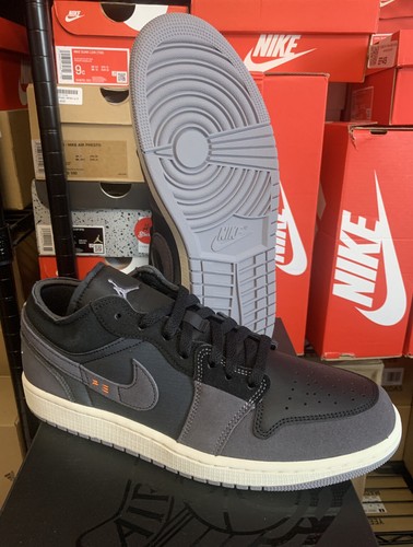 Nike Air Jordan 1 Low SE Craft Inside Out Black Grey Shoes DN1635
