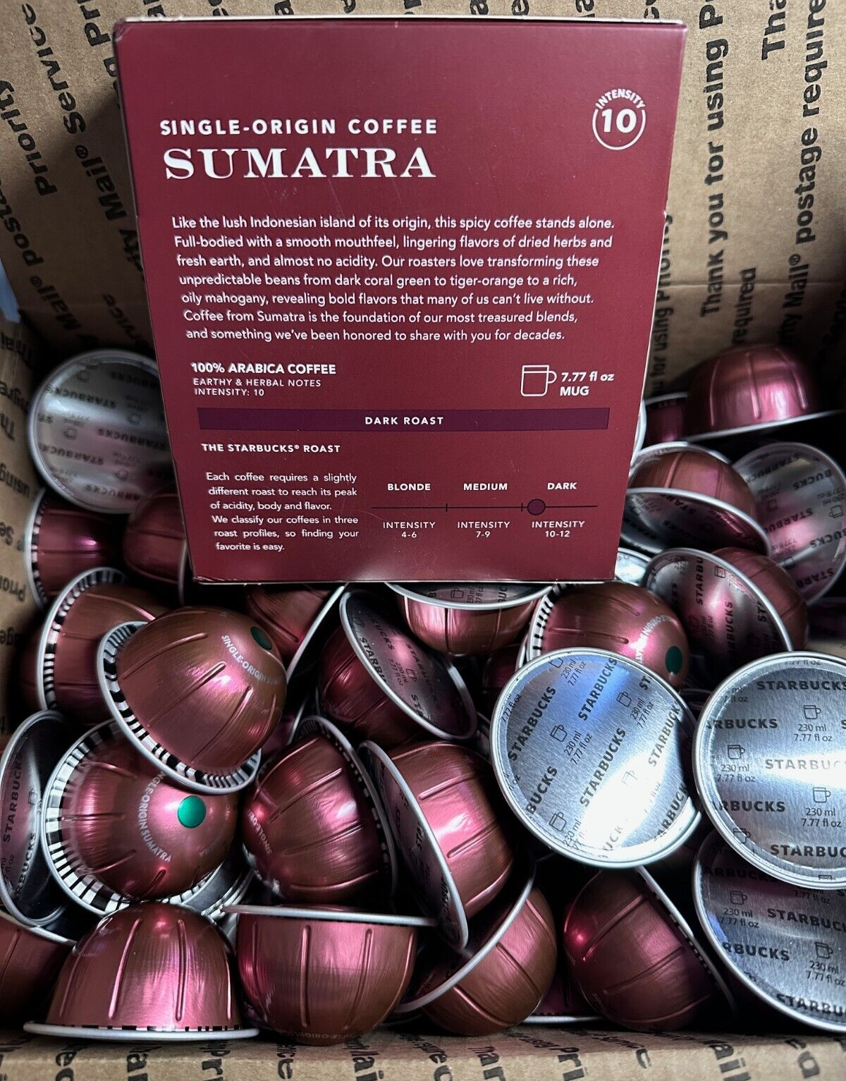 Starbucks by Nespresso Vertuoline Sumatra, Dark Roast Coffee (96 Pods) JAN 2025