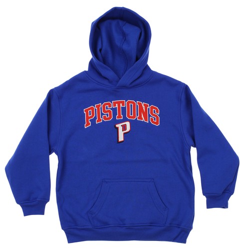 OuterStuff Флисовый пуловер с капюшоном NBA Youth Detroit Pistons, синий