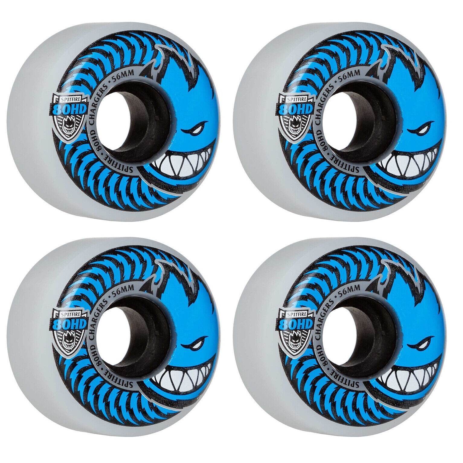 Spitfire Wheel 80HD Chargers Conical Clear 56mm Blue Classic