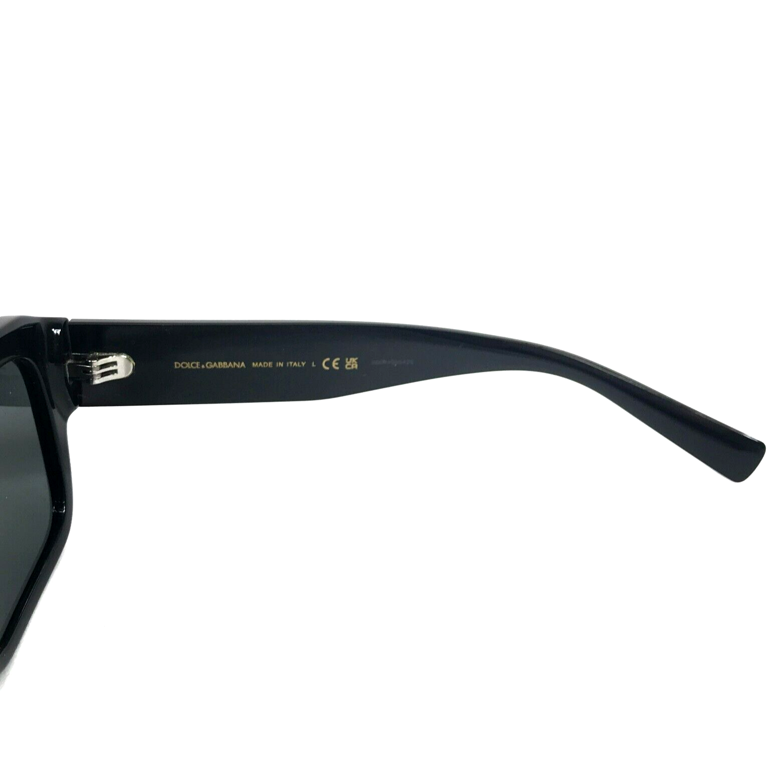 Pre-owned Dolce & Gabbana Sunglasses Dg4460 501/87 Black Rectangle Frames Dark Gray Lenses