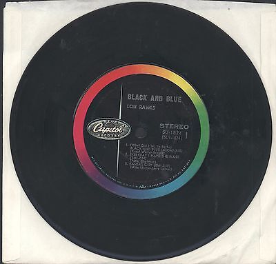 RARE LOU RAWLS 45 7" 33 BLACK & BLUE JUKEBOX MINI LP SOUL R&B VOCAL JAZZ CAPITOL