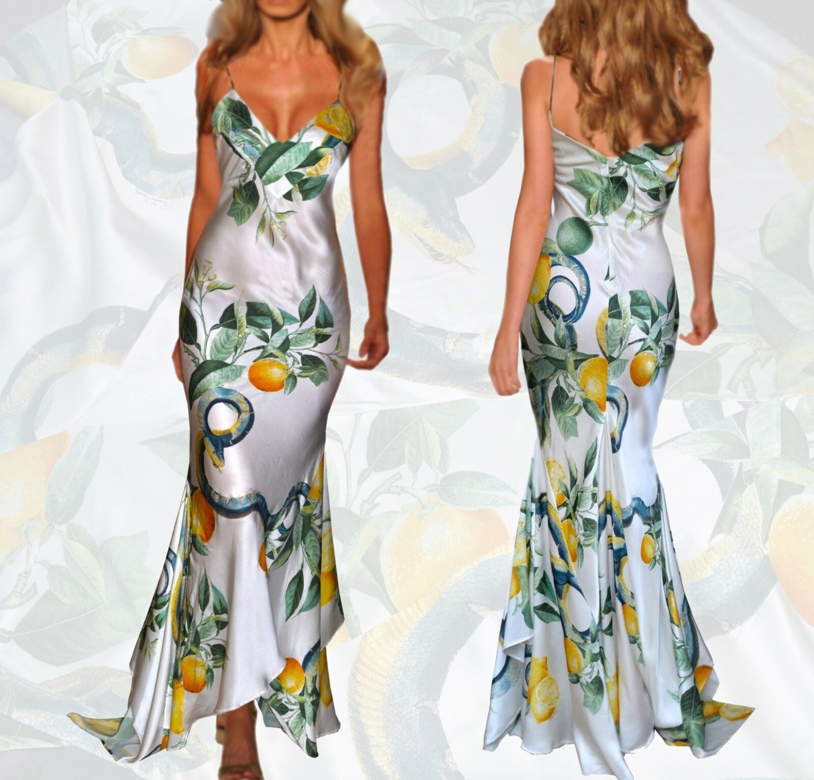Roberto Cavalli ドレス サイズ42 SALE! VINTAGE! ROBERTO CAVALLI ITALY silk dress IT size S 40