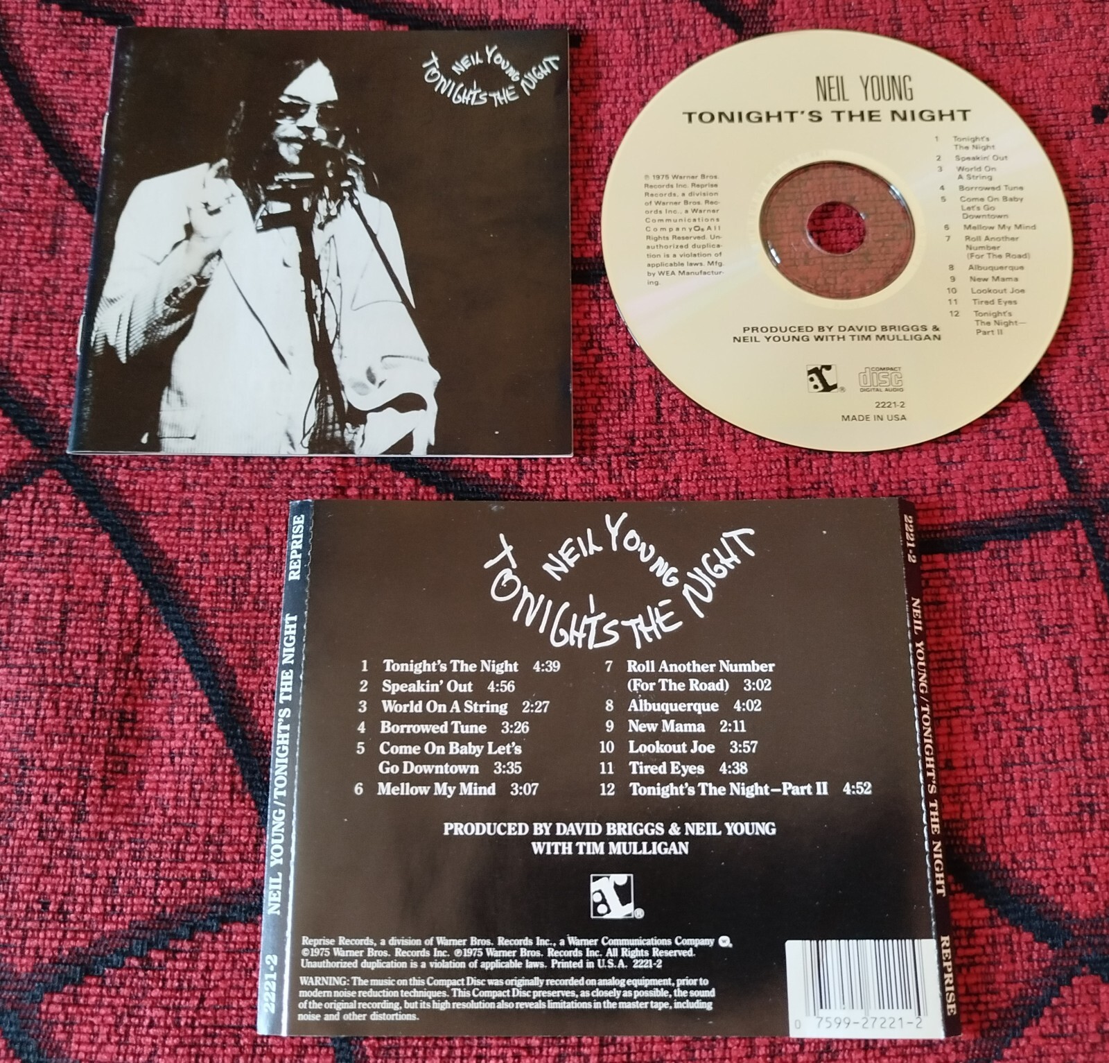 US オリジナル Neil Young Tonight's the Night Neil Young – Tonight's The Night – Vinyl (Ter Gatefold, LP