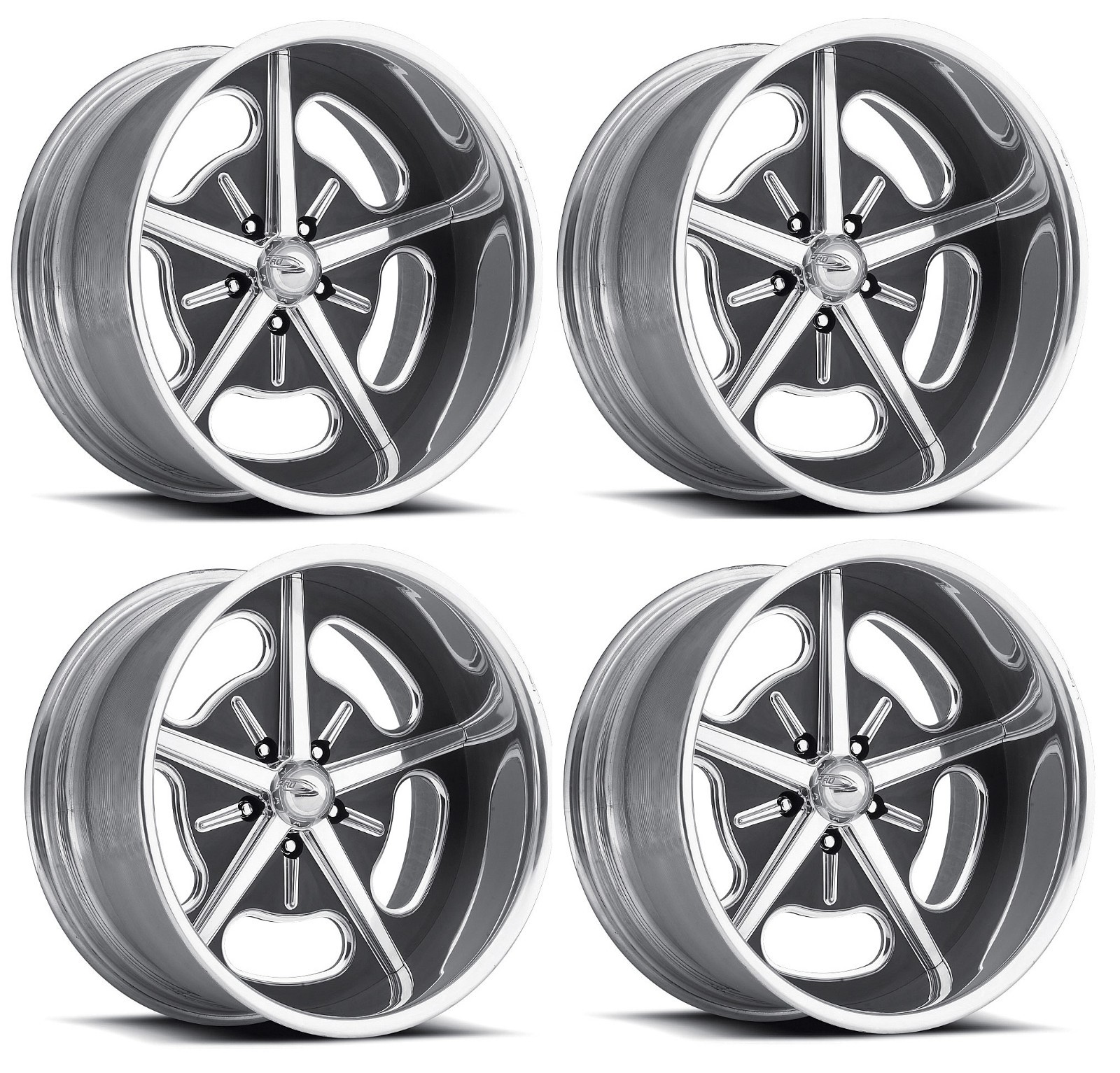 Pro Wheels HOT ROD 20" Polished Aluminum Billet Wheels Rims Foose Intro