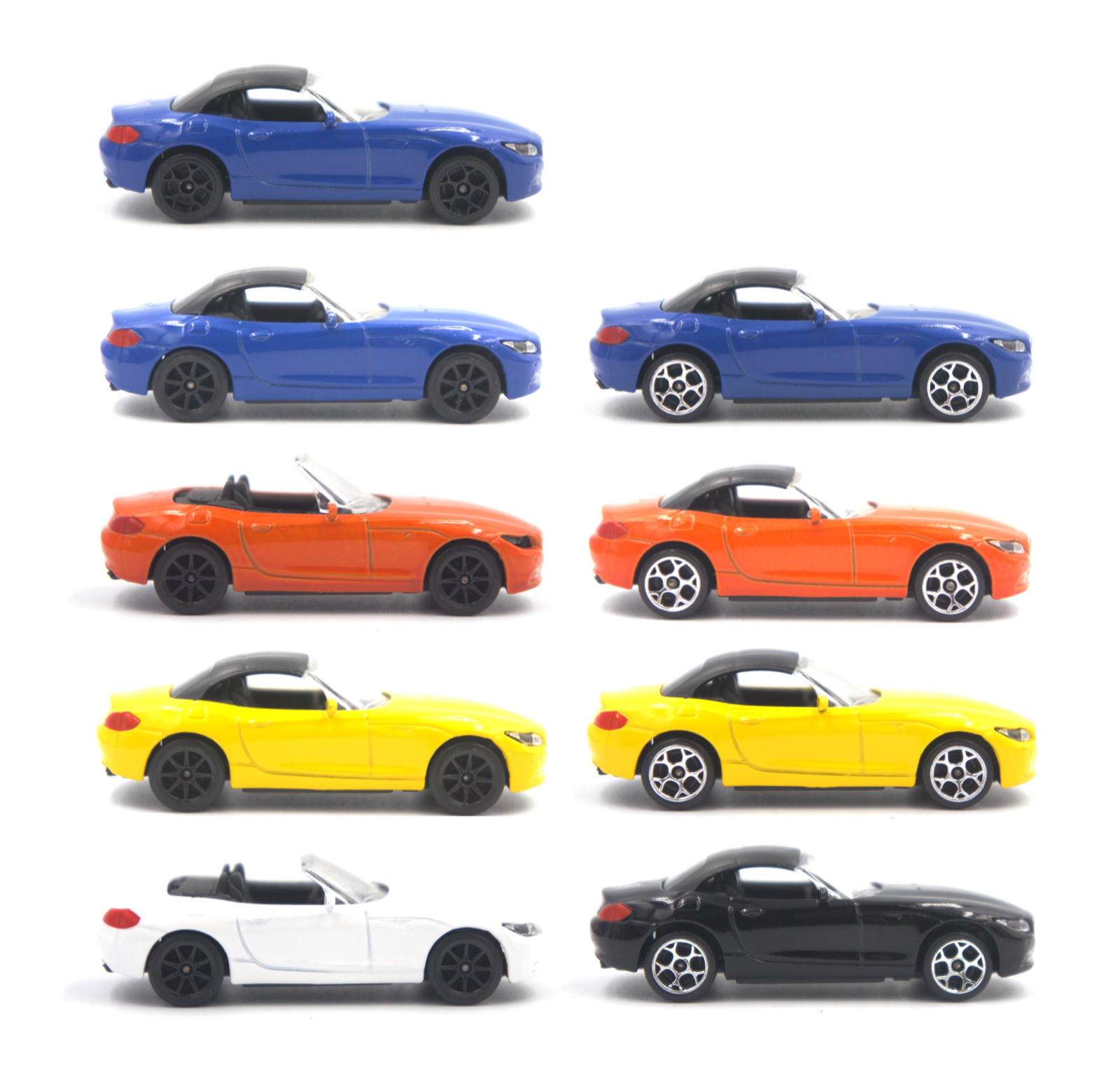 Majorette [Ref: 244F] BMW Z4 Roadster Car Set of 8 [1/56