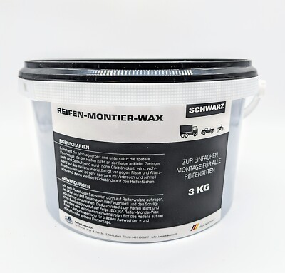 Reifen Montage Paste 3 kg schwarz Reifenmontagepaste Montagewax