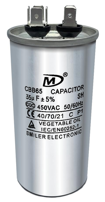 Capacitor 35Uf 450VAC CBB65 for AC HVAC Motor Fan Pump Heat Cool