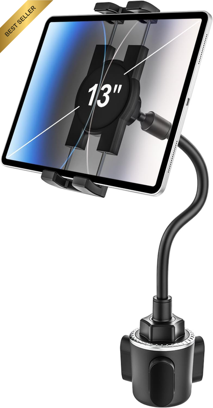 Car Cup Holder Tablet Mount, Adjustable 10.5