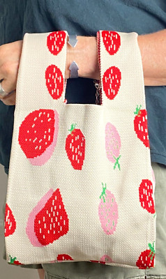 NEW Handbag Purse Strawberry Wrist Bag  Grannycore Retro Pop Goth Women/Girls