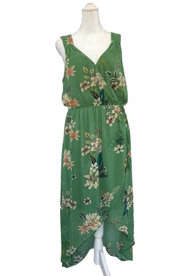 Serein Women Dress Medium Sleeveless Lined Cinched Waist Tulip Hem Hi-Low