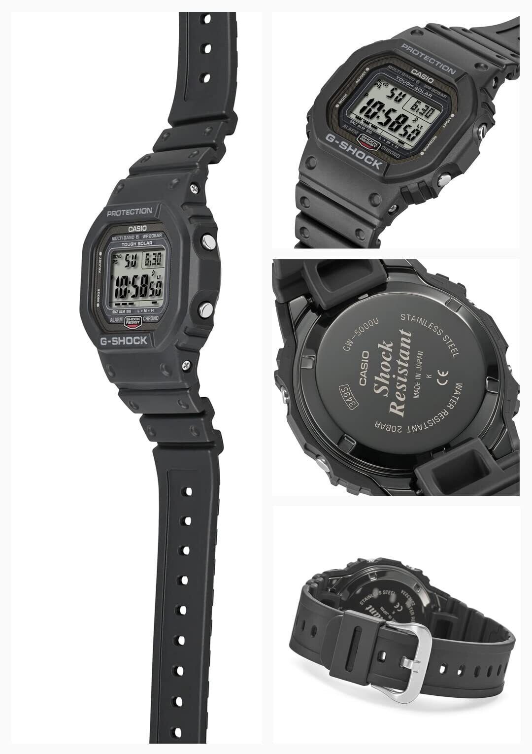 Pre-owned Casio G-shock Gw-5000u-1jf Gw-5000 Solar Radio Digital Men Watch Made In Japan