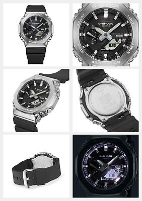 Pre-owned Casio G-shock Gbm-2100-1ajf Metal Case Bluetooth Analog Digital Men Watch