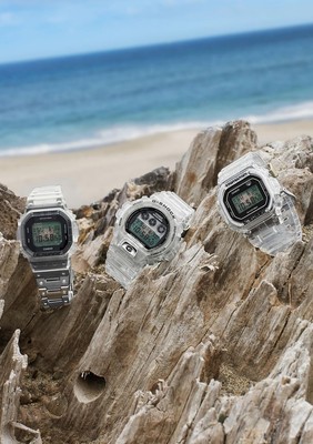 Pre-owned Casio Watch G-shock 40th Anniversary Clear Remix Dw-5040rx-7jr Men's Clear In Limited Model (40th Anniversary Clear Remix Series) / Dw-5000 (me
