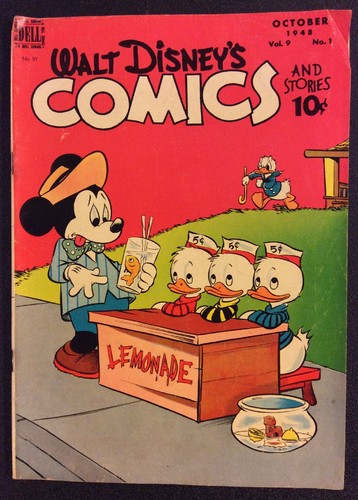 WALT DISNEY COMICS #97 Dell GOLDEN AGE 1948 MICKEY MOUSE 10